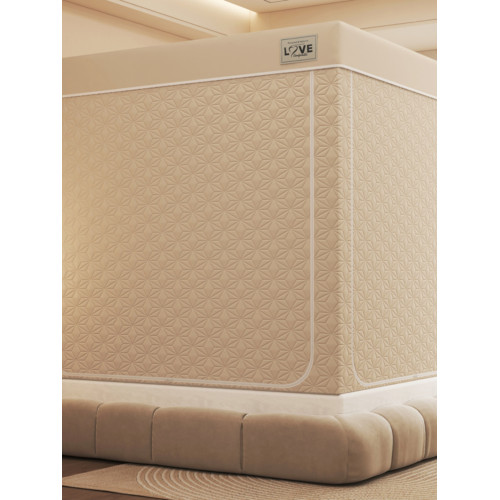 加厚保暖五面夾棉床簾床幔遮光防風帳篷室內防寒廻底三開門拉鍊帳