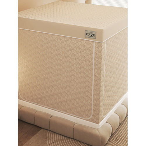 加厚保暖五面夾棉床簾床幔遮光防風帳篷室內防寒廻底三開門拉鍊帳