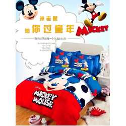 卡通兒童床上四件套a類母嬰級純棉床單被套150x200學生宿捨三件套