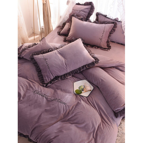 冬季雙面絨保暖四件套牛奶絨裸睡被罩水晶絨床單床包被套2025新款