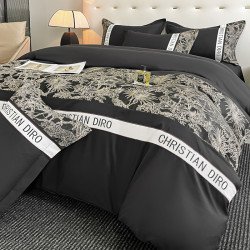 2026新款高級感親膚磨毛四件套提花全棉刺綉被罩純棉裸睡床上套件