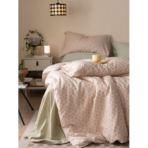 ins田園風全棉雙層紗床上三四件套 小清新床單被套床包式床品1.8m