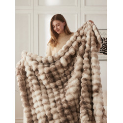 出口新品泡泡兔毛絨辦公室午睡小毛毯沙發鋪床裝飾休閒保暖小蓋毯