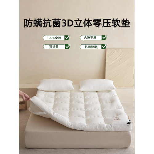 全棉李官奇大豆纖維抗菌軟床墊子家用臥室榻榻米墊褥學生宿捨褥子 全棉李官奇大豆纖維抗菌軟床墊子家用臥室榻榻米墊褥學生宿捨褥子