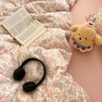 A類純棉雙層紗布四件套新款床上全棉被罩被套床單學生宿捨三件套4