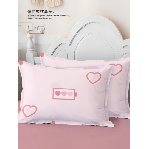 線條小狗純棉四件套全棉卡通可愛被套兒童學生宿捨床上用品三件套