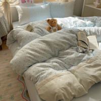 簡約床上四件套2026新款非純棉全棉被套學生宿捨床單人床品三件套