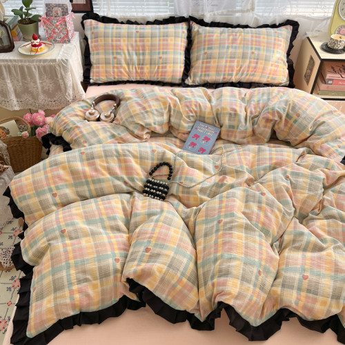 a類法式純棉花邊四件套床品全棉被套床單2026新款學生宿捨三件套4 a類法式純棉花邊四件套床品全棉被套床單2026新款學生宿捨三件套4