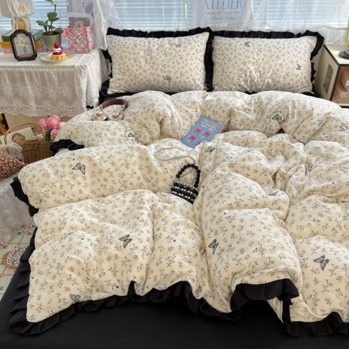 a類法式純棉花邊四件套床品全棉被套床單2026新款學生宿捨三件套4 a類法式純棉花邊四件套床品全棉被套床單2026新款學生宿捨三件套4