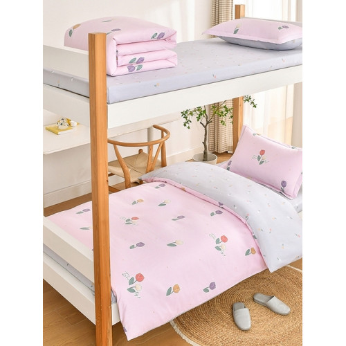 學生寢室宿捨全棉三件套純棉上下鋪初高中生被套床單床包款單人床