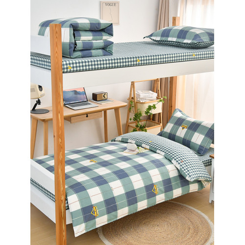 學生寢室宿捨全棉三件套純棉上下鋪初高中生被套床單床包款單人床