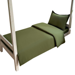 學生宿捨軍訓軍綠色被套床單三件套床上用品被褥被子全套一整套六