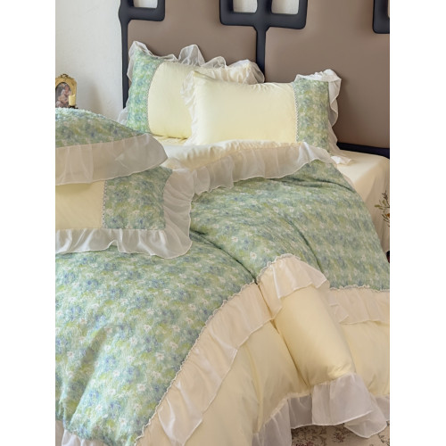 小紅書推薦A類法式公主風純棉全棉床裙四件套少女高級感床單被套