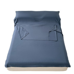 住酒店隔髒睡袋純色水洗棉床單被套一體式旅睡寶單人非純棉四件套