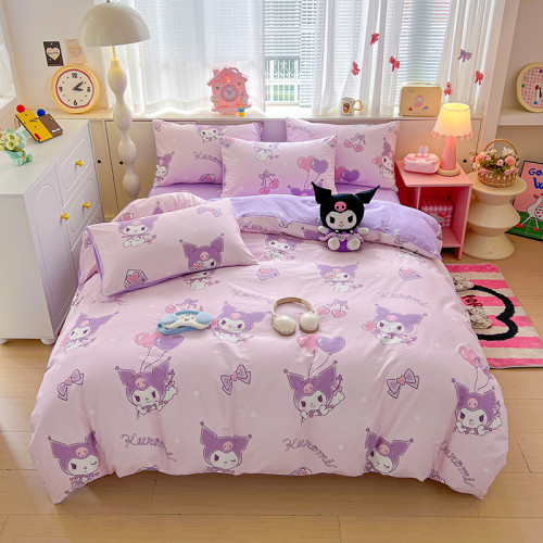 吉伊卡哇純棉四件套chiikawa烏薩奇小八學生宿捨全棉床上三件套女