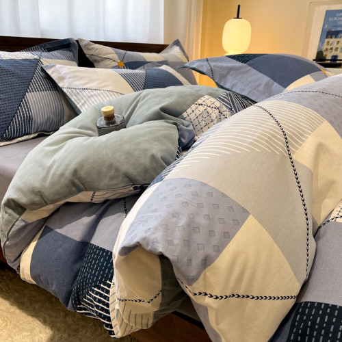 全棉加厚磨毛床上四件套純棉床單人被套罩學生宿捨床包款三件套