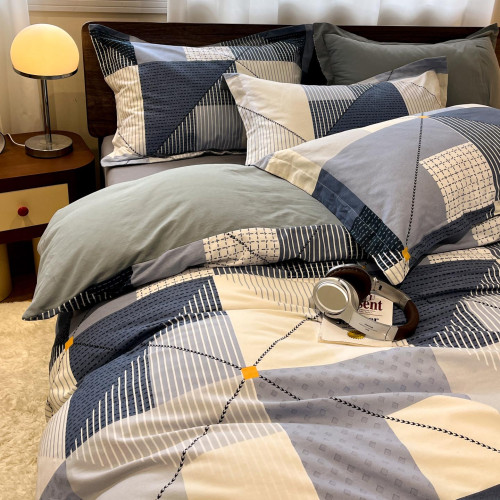 全棉加厚磨毛床上四件套純棉床單人被套罩學生宿捨床包款三件套