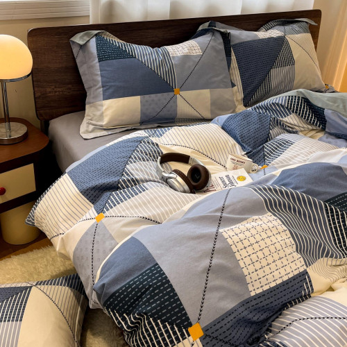 全棉加厚磨毛床上四件套純棉床單人被套罩學生宿捨床包款三件套