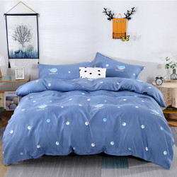 a類母嬰四件套床包3件套學生宿捨床單加厚床品非純棉全棉被套四季