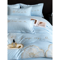 小紅書裸睡公主風刺綉純棉全棉四件套床上少女心被套四季防滑床罩