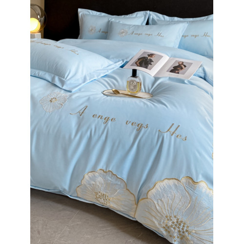 小紅書裸睡公主風刺綉純棉全棉四件套床上少女心被套四季防滑床罩