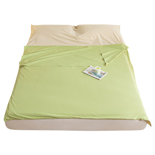 恒源祥全棉色織水洗棉純色雙拼睡袋純棉酒店隔髒成人旅行睡袋840