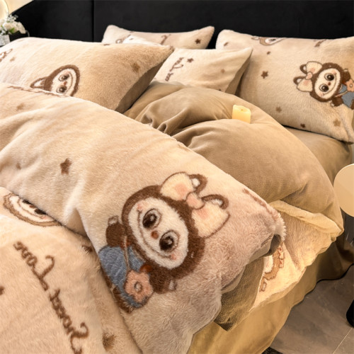 美拉德兔兔絨牛奶絨四件套可愛拉布布法蘭絨耐髒加厚保暖床單床包 美拉德兔兔絨牛奶絨四件套可愛拉布布法蘭絨耐髒加厚保暖床單床包