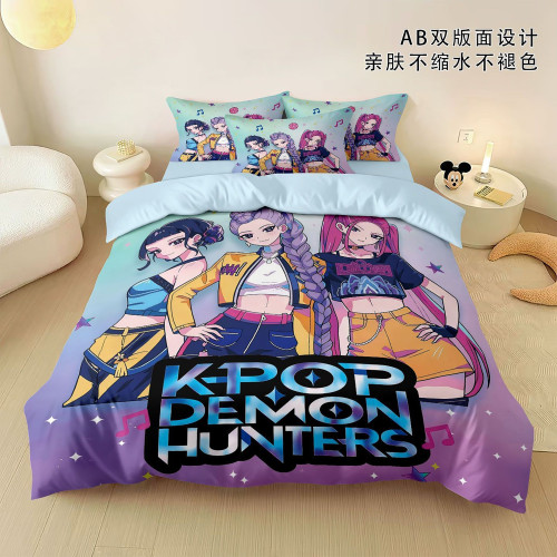 獵魔女團被套四件套床包款男孩女孩學生宿捨床上用品三件套非純棉 獵魔女團被套四件套床包款男孩女孩學生宿捨床上用品三件套非純棉