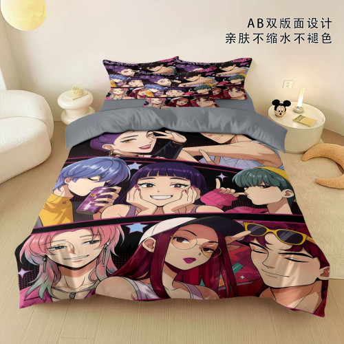 獵魔女團被套四件套床包款男孩女孩學生宿捨床上用品三件套非純棉 獵魔女團被套四件套床包款男孩女孩學生宿捨床上用品三件套非純棉