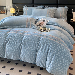 2025出口澳洲加厚牛奶絨四件套輕奢高級感珊瑚絨床單式被罩雙面絨