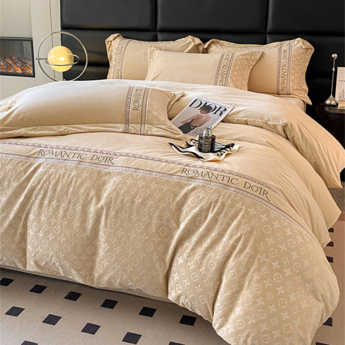 2025出口澳洲加厚牛奶絨四件套輕奢高級感珊瑚絨床單式被罩雙面絨