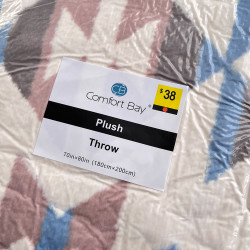 原38美刀！雙面夏爾巴絨大號費爾島風戶外露營蓋毯沙發毯保暖毛毯