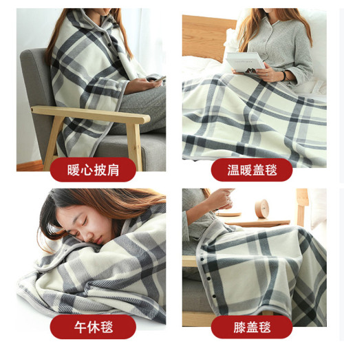 鬥篷式小毯子工位午睡辦公室暖身披肩毯毛毯蓋腿午休兩用沙發蓋毯