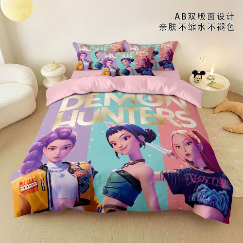 獵魔女團被罩四件套沙加男團女孩中學生宿捨床上用品三件套非純棉