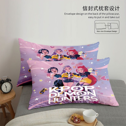 獵魔女團kpop床單四件套床學生單人宿捨被套床包枕套被罩三件套