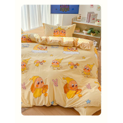 兒童純棉四件套星星人卡通學生宿捨上下床全棉被套床包品親膚透氣