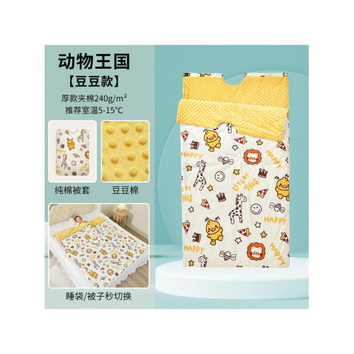 兒童防踢被秋冬款季加厚睡袋加絨保暖中大童小孩寶寶防蹬被子神器