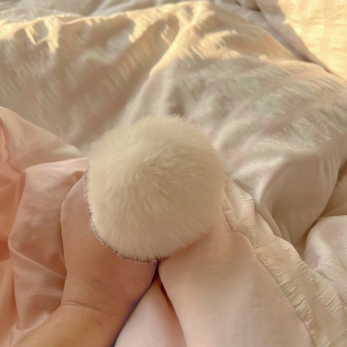 ins清新毛球親膚水洗棉四件套純棉全棉家用少女柔軟裸睡被套床品