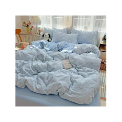 出口A類全棉四件套小清新被套純棉學生床單宿捨床上四季碎花少女