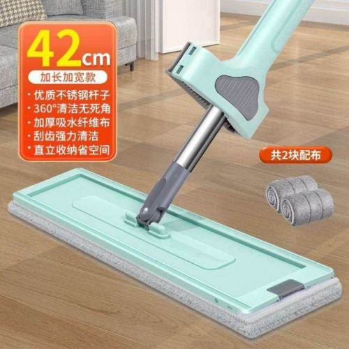 拖把免手洗平板拖把乾濕兩用家用木地板大號墩布擦地神器一拖刮淨