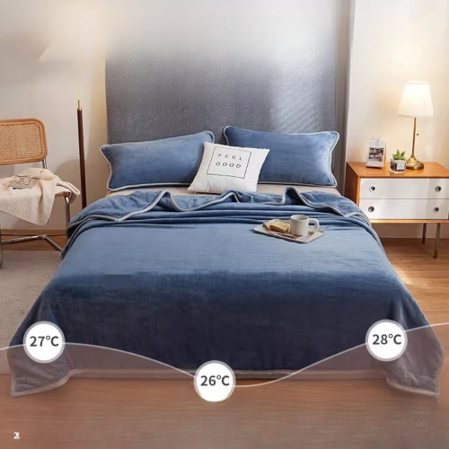 秋冬季加厚牛奶絨床單單件珊瑚加絨學生宿捨單人法蘭絨毛毯被單