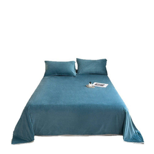 秋冬季加厚牛奶絨床單單件珊瑚加絨學生宿捨單人法蘭絨毛毯被單