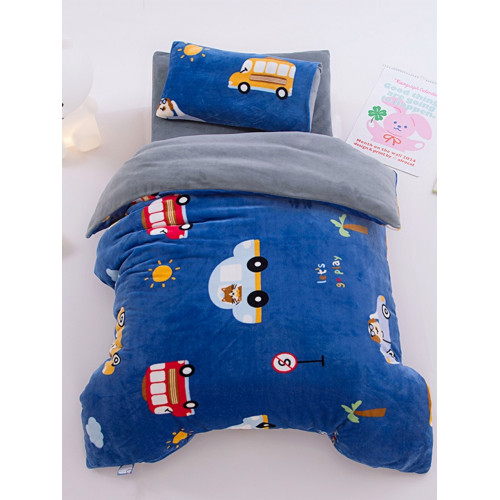 幼兒園被子三件套加厚冬季牛奶絨被套保暖午睡嬰兒寶寶床上用品褥