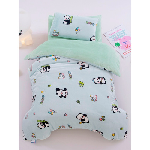 幼兒園被子三件套加厚冬季牛奶絨被套保暖午睡嬰兒寶寶床上用品褥