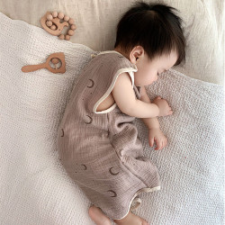 新品前四後二棉紗布背心睡袋無袖柔軟透氣夏季薄款防踢被