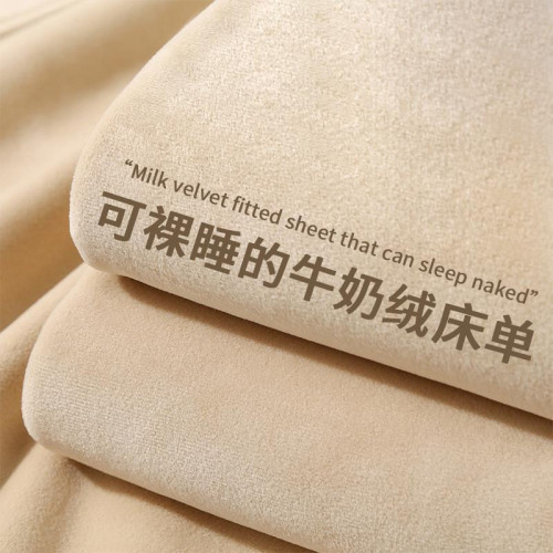 加厚牛奶絨床單單件冬季加絨保暖被單墊單人學生宿捨毯冬天1.