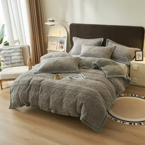 牛奶絨雙面加厚被套單件塔芙絨加絨被罩珊瑚絨200x230單人用被單