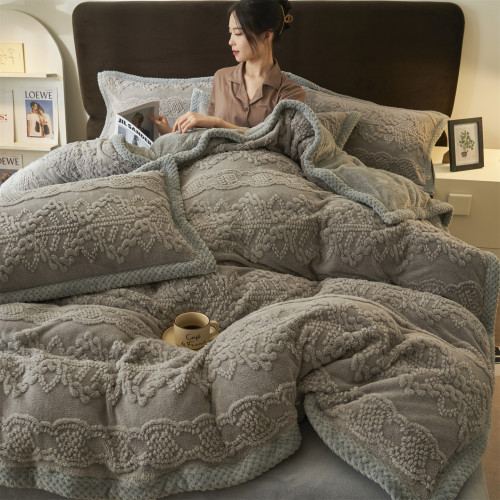 牛奶絨雙面加厚被套單件塔芙絨加絨被罩珊瑚絨200x230單人用被單