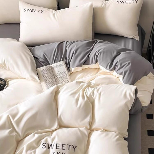 水晶家紡官方輕奢柔軟水洗棉四件套高檔刺綉被罩輕奢床包被套宿捨 水晶家紡官方輕奢柔軟水洗棉四件套高檔刺綉被罩輕奢床包被套宿捨