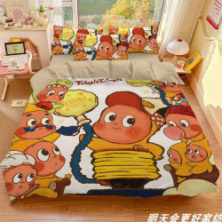 星星人兒童四件套印花被套透氣親膚三件套學生被罩可水洗被子被單
